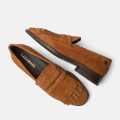 Suus Dames Loafers Suede Cognac