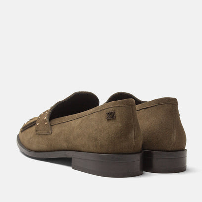 Suus Dames Loafers Suede Khaki