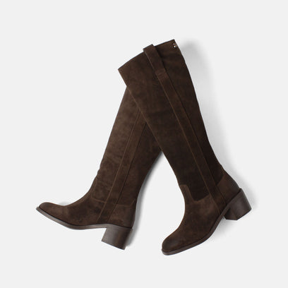 Elin Dames Laarzen Suede Brown
