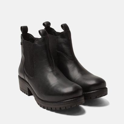 Lia Dames Chelsea Boots Leer Black
