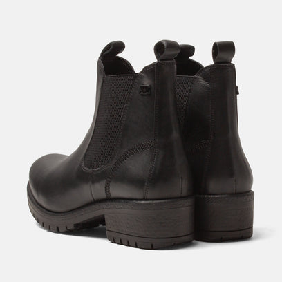 Lia Dames Chelsea Boots Leer Black