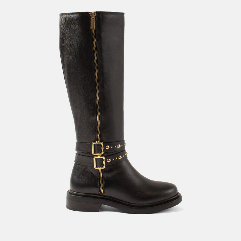 Emma Dames Laarzen Leer Black