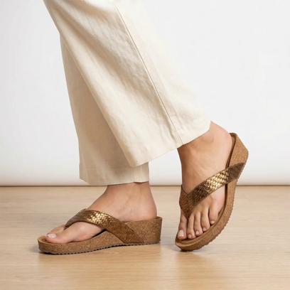 Leia Dames Teenslippers Copper