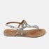 Emily Leren Dames Sandalen Silver