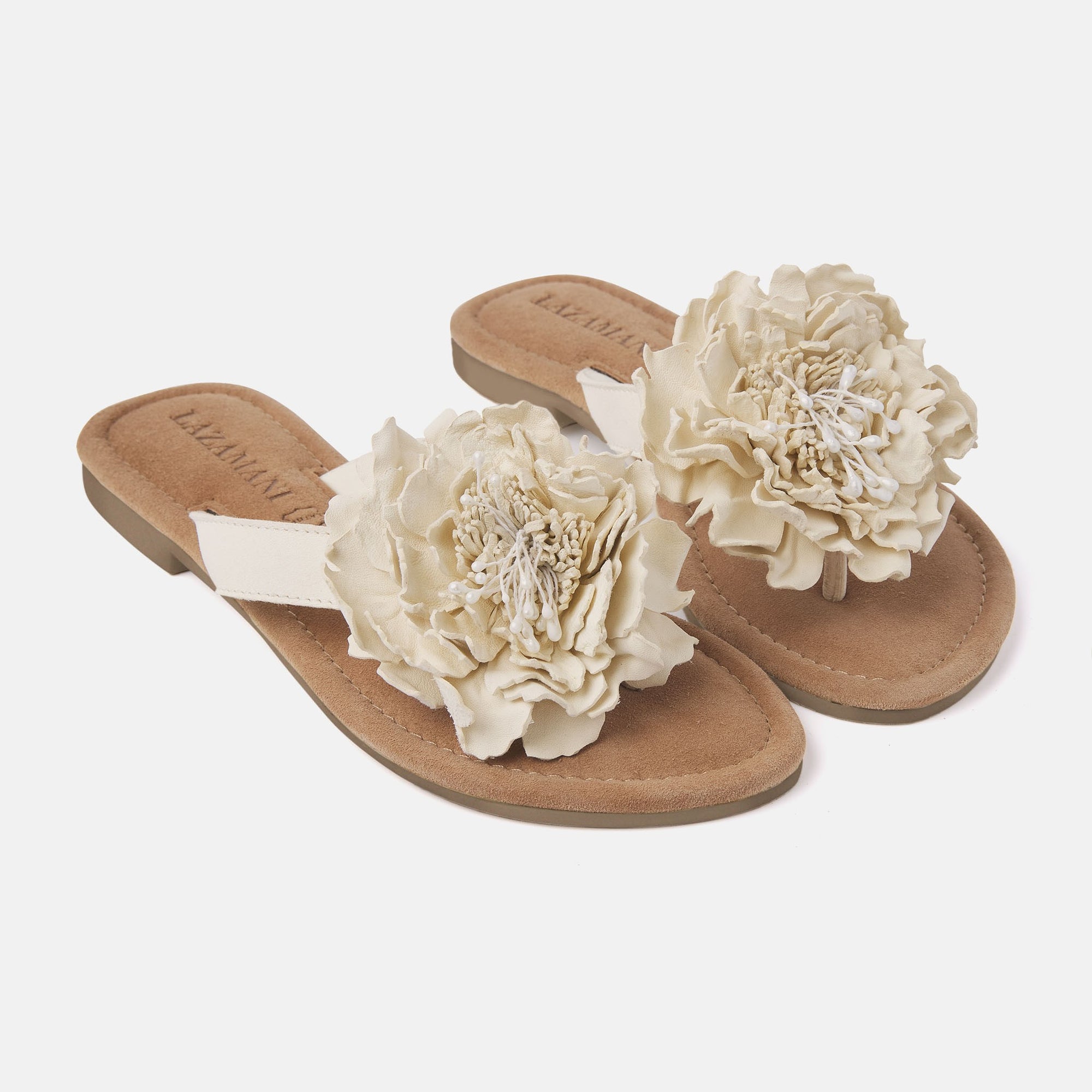 Sandalen Mooie Badslippers Dames Slippers Off-White Lazamani
