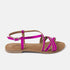 Zoe Leren Dames Sandalen Fuxia