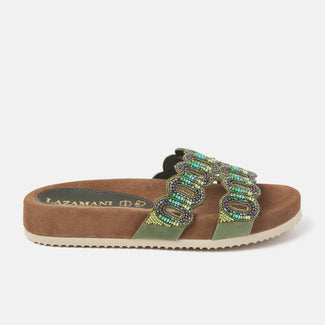 Groene slippers dames